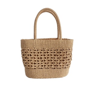 Bolsa de Playa de Paja de Gran Capacidad Bolsas de Playa de Macramé de Ganchillo Directo de Proveedor Indio - Product Image 1
