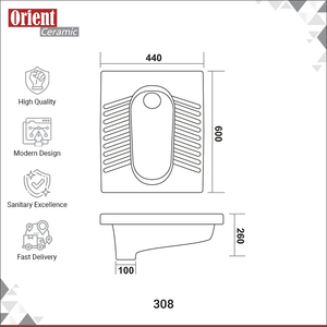 ผู้จัดจำหน่ายชั้นนำจำหน่ายโถสุขภัณฑ์เซรามิกสีขาวแบบอินเดียสำหรับใช้ในบ้านและเชิงพาณิชย์ ที่เป็นที่ต้องการสูง - Product Image 3