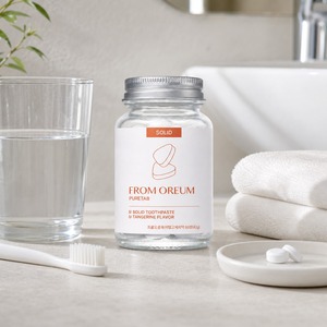 [FROM OREUM] Dentifrice solide Away From Home saveur mandarine de Jeju, 60 comprimés pour les voyages, articles de toilette pour le voyage - Product Image 5