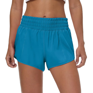 Achetez maintenant des shorts de course pour femmes, légers, à séchage rapide, pour la gym et le fitness, avec logo personnalisé OEM, vente en gros de vêtements de sport pour femmes - Product Image 1