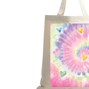 Heavy Weight Natural Printed Fashion Custom Logo Full Color Thick Tie Dye Canvas Cotton Tote <b>Bag</b> Letter Promotional <b>Bags</b> - Product Image 5
