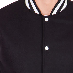 Veste universitaire noire pour homme avec manches blanches, style bomber Letterman, décontractée, style baseball, mode collège et lycée, chaude pour l'hiver - Product Image 5