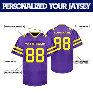 Custom American Football Jersey Polyester <b>Mesh</b> Dazzle Sublimation Design Your Own V Neck Durable Breathable Uniform - Product Image 6