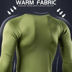 Men's Gym <b>Compression</b> <b>Shirts</b> Youth Long Sleeve Solid Color 100% Cotton Jersey Slim Fit Casual Style Slim Fit Workout Wear - Product Image 2