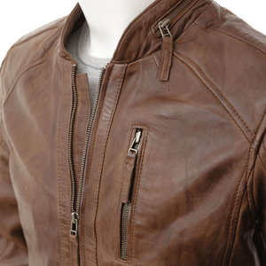 Chaqueta de Cuero para Hombre, Estilo Urbano, Superventas, Hecha a Medida con Logotipo, Impermeable y Transpirable, Colores Personalizados para Invierno - Product Image 4