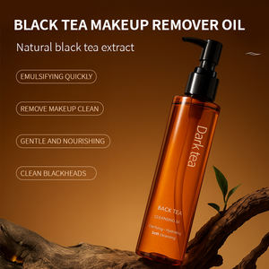 Aceite de eliminación de maquillaje ligero de té negro orgánico de etiqueta privada, limpieza refrescante suave, aceite de limpieza de maquillaje de labios y ojos - Product Image 2