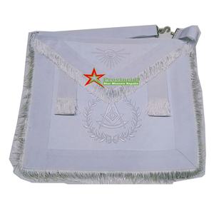 ผ้ากันเปื้อนปักลายสำหรับพิธีอันโสมมหนังแกะลายด้วยมือเข็มขัดมีพู่ของขวัญวันขอบคุณพระเจ้างานเฉลิมฉลองจังหวัด - Product Image 4