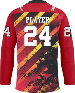 Camisetas de hockey sobre hielo por sublimación personalizadas de alta calidad, uniformes de Jersey de manga larga - Product Image 2