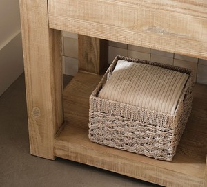 Woven seagrass <b>basket</b> with a <b>square</b> pattern Handmade Storage <b>Basket</b> Wholesale eco-friendly Made in Viet Nam - Product Image 4
