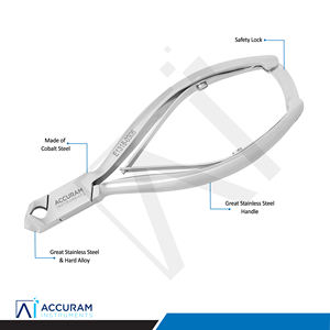 Accuram Cortaúñas de Alta Resistencia con Forma de Luna, Alicates para Cutículas, Acero Inoxidable con Bloqueo Trasero, Herramienta de Podología para Uñas Gruesas de los Pies - Product Image 2