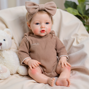 Muñecas Bebés <span class=keywords><strong>Reborn</strong></span> de Silicona de 16 Pulgadas, Modelo Ethan, Niña Pequeña, Cuerpo de Silicona Platino, <span class=keywords><strong>Ojos</strong></span> <span class=keywords><strong>Abiertos</strong></span> - Product Image 1