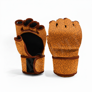 Gants de sparring robustes sur mesure, design coloré, 12 oz, protection des mains, sport décontracté, sans doigts, en cuir véritable - Product Image 4