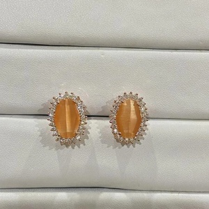 Pendientes de Aro de Latón de Moda para Mujer, Chapados en Oro Blanco, Joyería Étnica Vintage, Regalo para Ella, Precio al por Mayor - Product Image 2