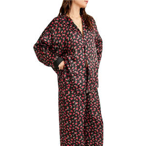 Ensemble de pyjamas pour femmes, taille élastique, respirant, séchage rapide, vêtements de nuit en coton personnalisables - Product Image 4