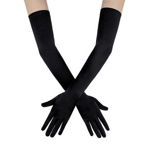 Guantes largos de cuero para mujer, elegantes guantes de moda para vestidos de noche, fiestas y bodas - Product Image 4
