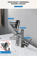Robinet de cuisine et salle de bain intelligent numérique en acier inoxydable à débit élevé pour usage domestique