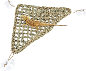 Hamac triangulaire en jonc de mer pour reptiles, transat pour dragon barbu, lit d'escalade pour gecko, iguane, caméléon, serpent, tortue en cage - Product Image 1