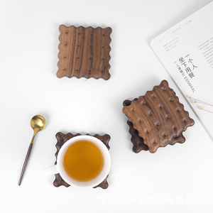แผ่นรองแก้วไม้ทรงกลมและสี่เหลี่ยม แผ่นรองแก้วกาแฟขนาดเล็ก - Product Image 3