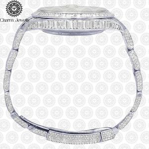 Reloj de Lujo Charm_Jewells para Mujer, Acero Inoxidable, Esfera Redonda de 36 mm, Cristal de Zafiro, Movimiento de Cuarzo Analógico, Cierre Plegable - Product Image 2