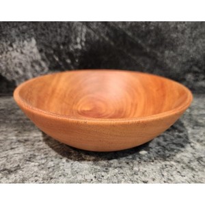 Bol en bois d'acajou tourné à la main - Finition brillante, récipient décoratif en bois, vente en gros - Product Image 2