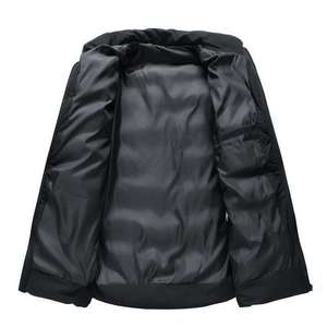 Custom Men Hooded Puffer Jacket Quilted Winter Coat Logo <b>Embroidery</b> Private Label Wholesale Manufacturer USA <b>UK</b> Europe - Product Image 3