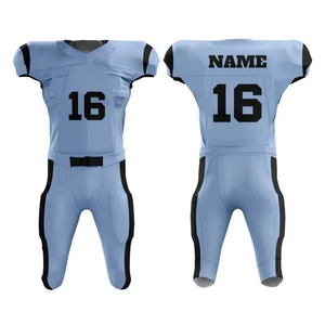Nouveaux uniformes de football américain personnalisés, design unique, couleur unie, légers, pour adultes - Product Image 3