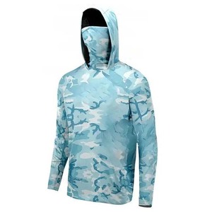 Sudadera con Capucha de Pesca de Manga Larga para Hombre, Estampado por Sublimación, Patrón de Plantas Rojo y Blanco, Protección UPF 50 Anti-UV, Camisa Tipo Pullover para Adultos - Product Image 6