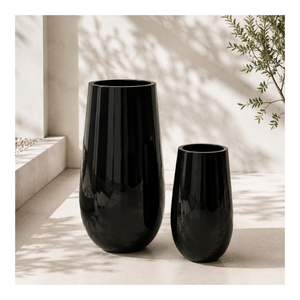 Prêts à être expédiés, pots à plantes en fibre de verre de qualité supérieure, pour intérieur, extérieur, jardin, décoration de la maison, légers, écologiques, avec trou de drainage. - Product Image 1