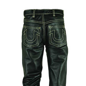 Casual Wear <b>Men</b> Leather Pants Custom Design Printed Logo Lightweight With Low Price Leather Pant - Product Image 2