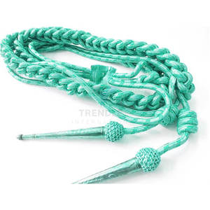 Aiguillettes de Nailon/Algodón de Calidad Superior Personalizables al por Mayor, Cordones Planos para Uniformes con Puntas Metálicas Doradas - Product Image 5