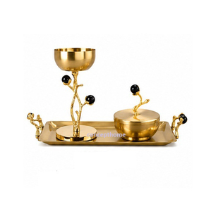 Black Gold Branch Incense <b>Burner</b> Set With Tray Aromatic All Season Use - Product Image 6