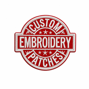 Écusson brodé personnalisé rond à coudre en tissu pour vêtement, style simple - Product Image 5
