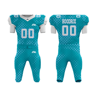 Uniforme de football américain personnalisé, maillot de football américain sublimé, tissu en maille 100% polyester avec nom et numéro en twill