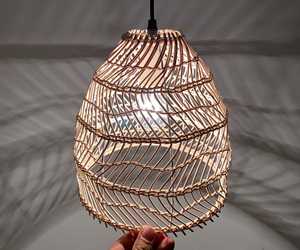 Rattan Pendant Light Handwoven 10 Inch Bamboo Wicker Lampshade Boho Natural <b>Ceiling</b> Lamp Supplier Factory - Product Image 6