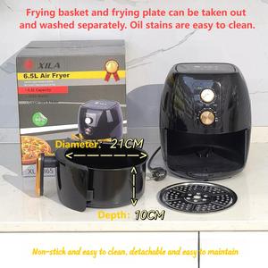 Venta al por mayor de freidoras de aire eléctricas de alta calidad 6.5L cocina ajustable circulación caliente bajo aceite profundo HOTELES DE ACERO INOXIDABLE - Product Image 5