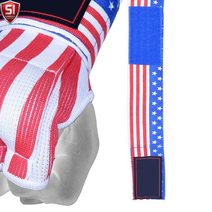 Vendas de Boxeo con Bandera Americana, Elásticas, Transpirables, Protectoras para Adultos, Cierre de Gancho y Bucle, Estilo Moderno - Product Image 4