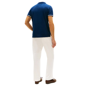 Polo à col color block coupe classique pour homme, en coton premium respirant, logo personnalisé, polo décontracté, marque privée - Product Image 2