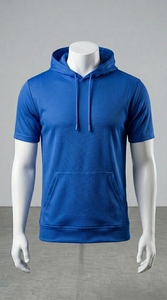 <b>Plain</b> <b>Hoodie</b> Tee Breathable Activewear for Men - Product Image 5