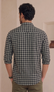 Chemise décontractée Enovate pour homme, double boutonnage, manches courtes, 100 % coton respirant, été, logo ODM au dos - Product Image 2