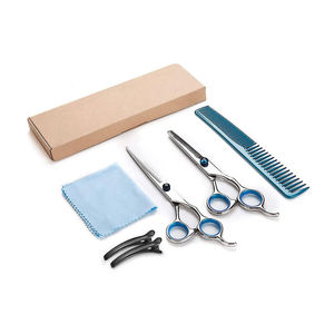 Lightweight High Quality Sharp Barber <b>Thinning</b> Shears Kit with <b>Mirror</b> Polish Stainless Steel Scissors Set Steel Handle Comb - Product Image 1