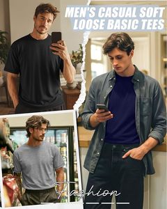 Camiseta de Algodón Cómoda y Moderna para Hombre, Tejido de Punto Suave, Manga Corta, Ropa Casual de Verano, Venta al Por Mayor, Exportación de Fábrica - Product Image 5
