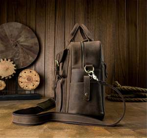 Maletín para Portátil de Cuero Genuino Vintage para Hombre, Bolso de Hombro Ejecutivo Ligero y Duradero para Oficina, Uso Diario - Product Image 5