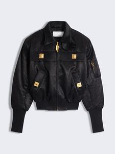 เสื้อแจ็คเก็ตพัฟเฟอร์ฤดูหนาวสำหรับผู้หญิง แบบลำลอง คอตั้ง ตกแต่งด้วยโลหะ - Product Image 6