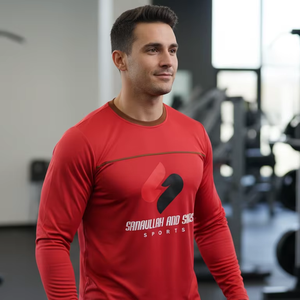 Premium Quality <b>Men</b> Basic Full Sleeve T <b>Shirt</b> Cotton Polyester Lightweight Soft Casual Wear Bulk Wholesale Apparel - Product Image 3