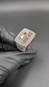 Anillo de Plata de Ley 925 con Diamantes de Moissanita VVS, Diseño de Corona de Rey, Personalizado, Chapado en Rodio, Estilo Hip Hop - Product Image 5