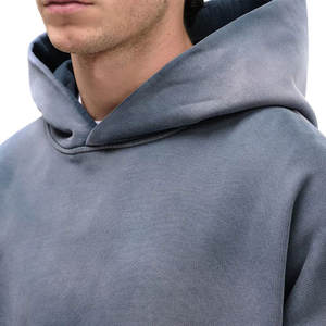 Sudadera con Capucha Vintage para Hombre, Estilo Oversize, Hombros Caídos, Bolsillos Canguro, Lavado Ácido, Tejido Grueso, Ideal para Invierno - Product Image 2