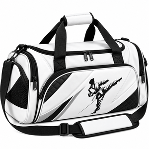 Sac de sport pour arts martiaux, idéal pour l'entraînement de Taekwondo, avec compartiment à chaussures, poche latérale en filet, poignées robustes et sangle réglable - Product Image 5