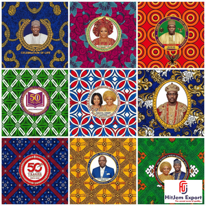 Tela de Poliéster con Diseño de Estampado Africano Personalizado, Material Ligero Impreso por una Cara para Eventos Promocionales y Marca - Product Image 1