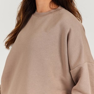Suéteres de Manga Larga Oversize Personalizados al por Mayor, Cuello Redondo Casual, Ajuste Holgado, Ropa de Otoño para Mujer, Sudaderas para Mujer - Product Image 5