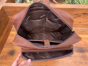 Vente en gros de sac à dos pour ordinateur portable en cuir pleine fleur de grande capacité pour hommes sac à dos de voyage en cuir véritable de haute qualité sac à dos - Product Image 6